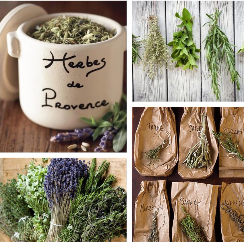Herbs de Provence in a handmade crock | Anysetiers du Roy