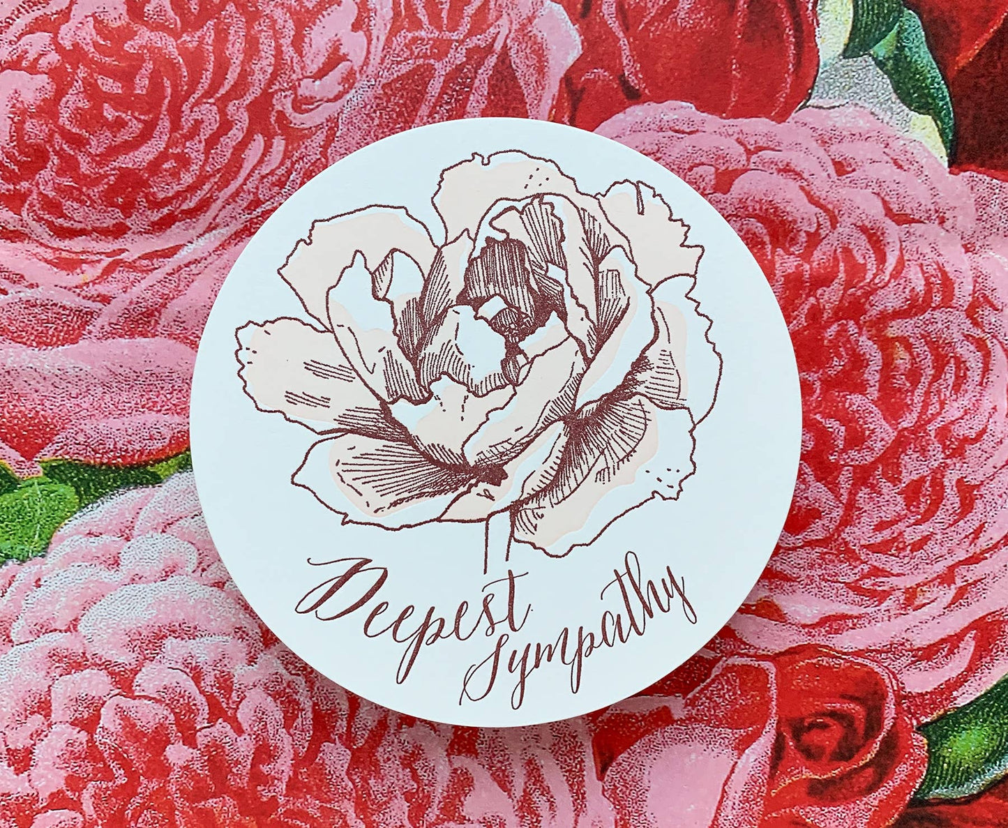 Deepest sympathy circle card