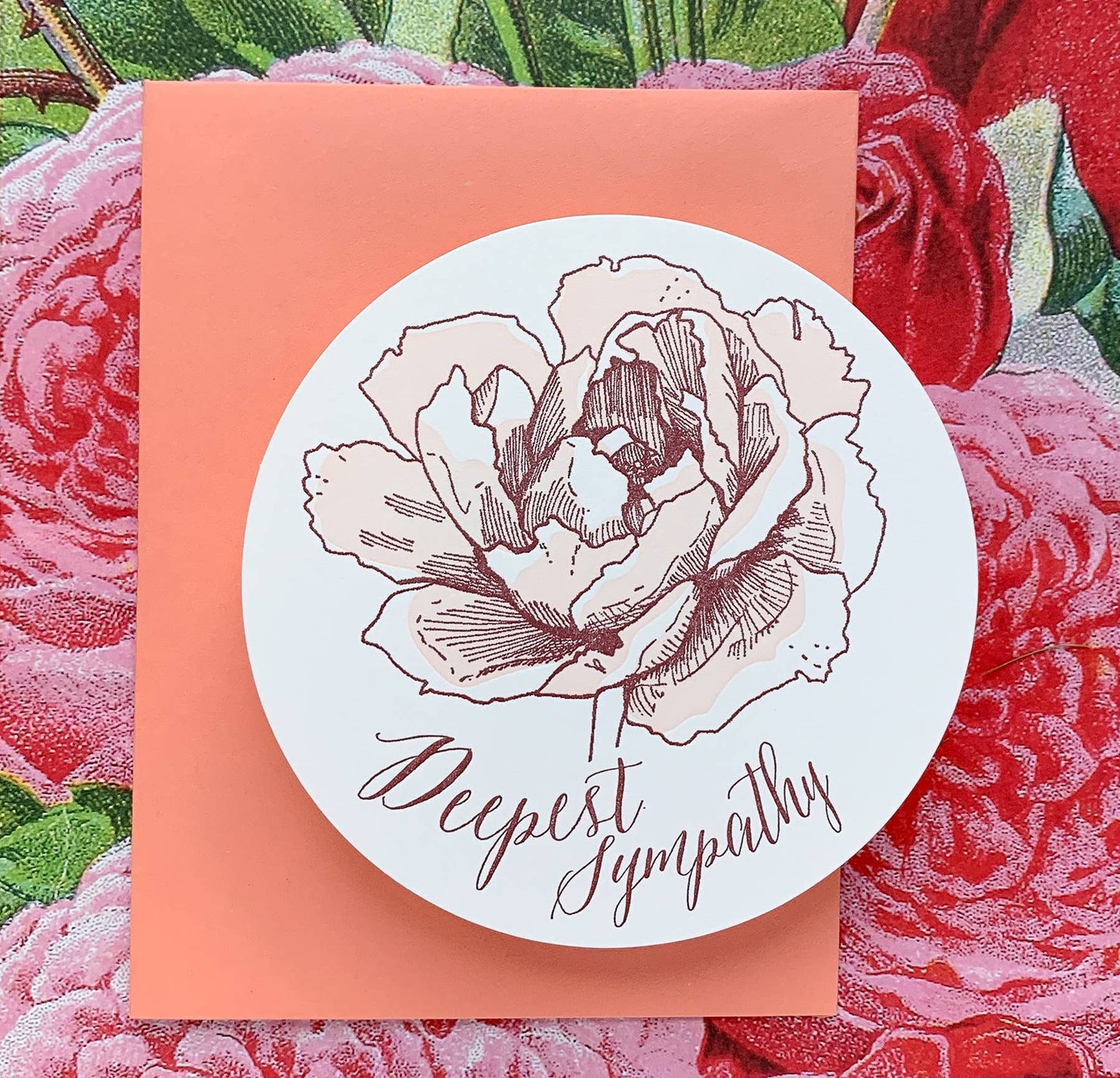 Deepest sympathy circle card