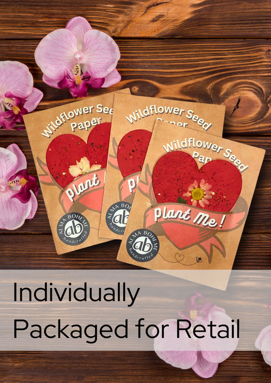 Seeded Wildflower Paper Heart