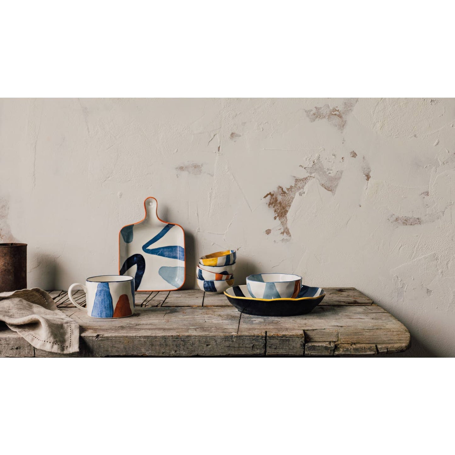 Canvas Stamped Tapas Plate