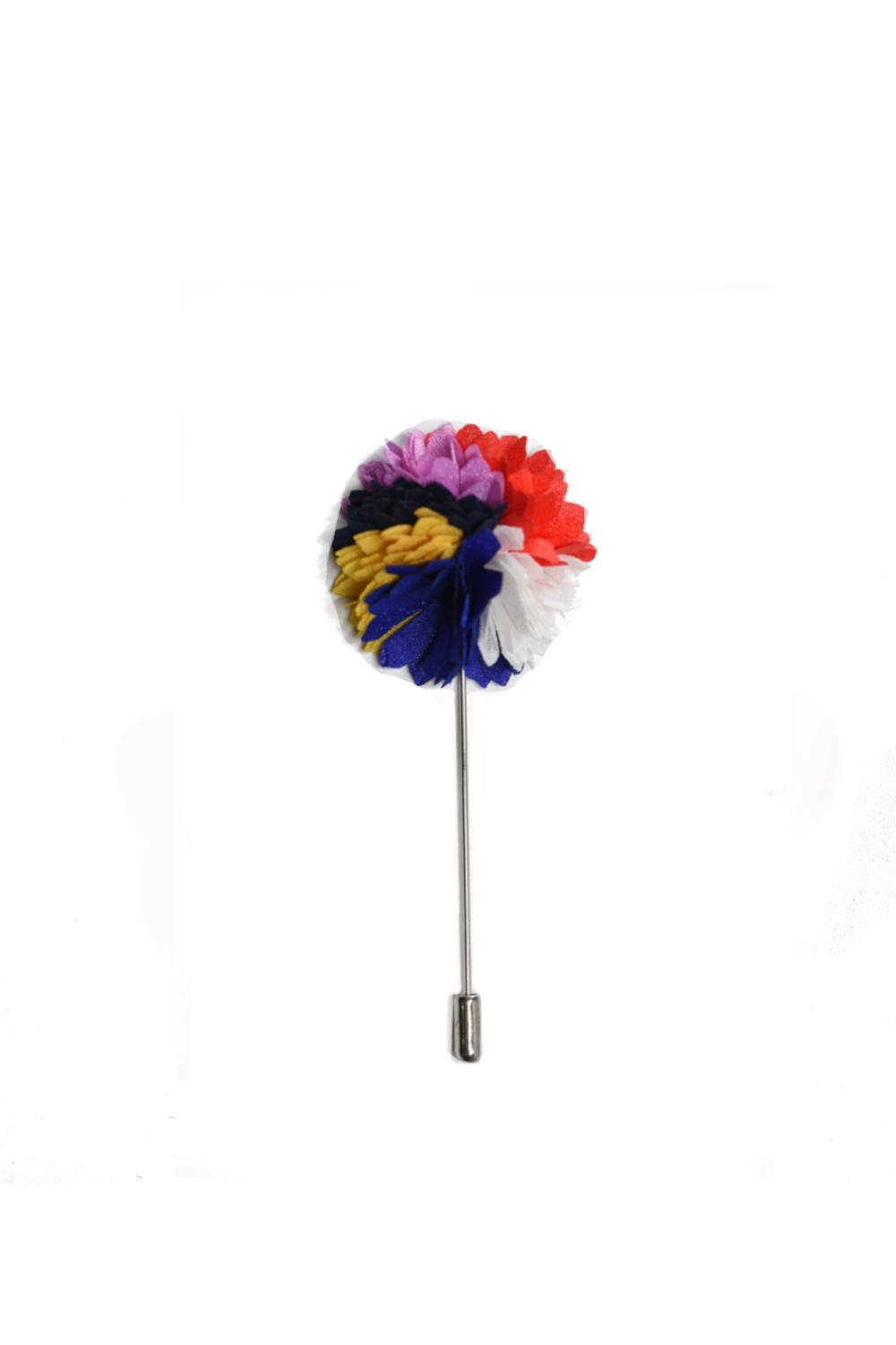 Multi-color Satin Floral Lapel Pin