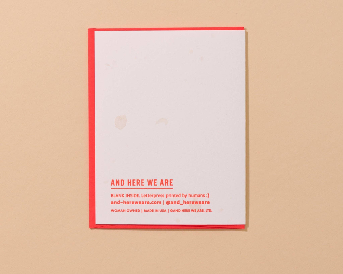 Letterpress Love & Friend Card—Olive Everything About You