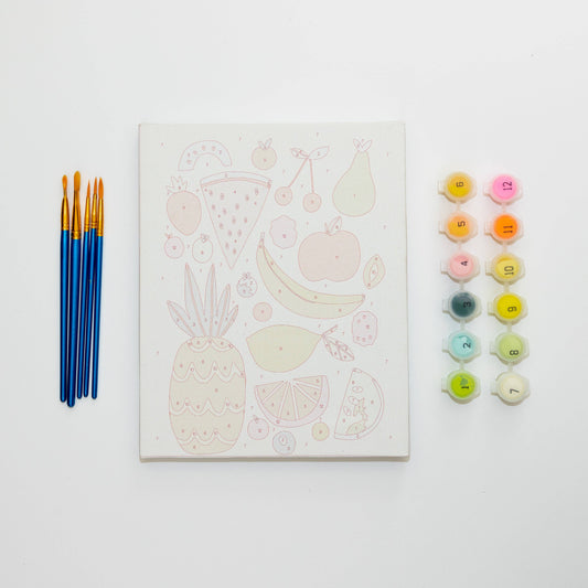 Fruitiest Fruits by Darcie Olley Paint by Numbers for Kids Framed Mini