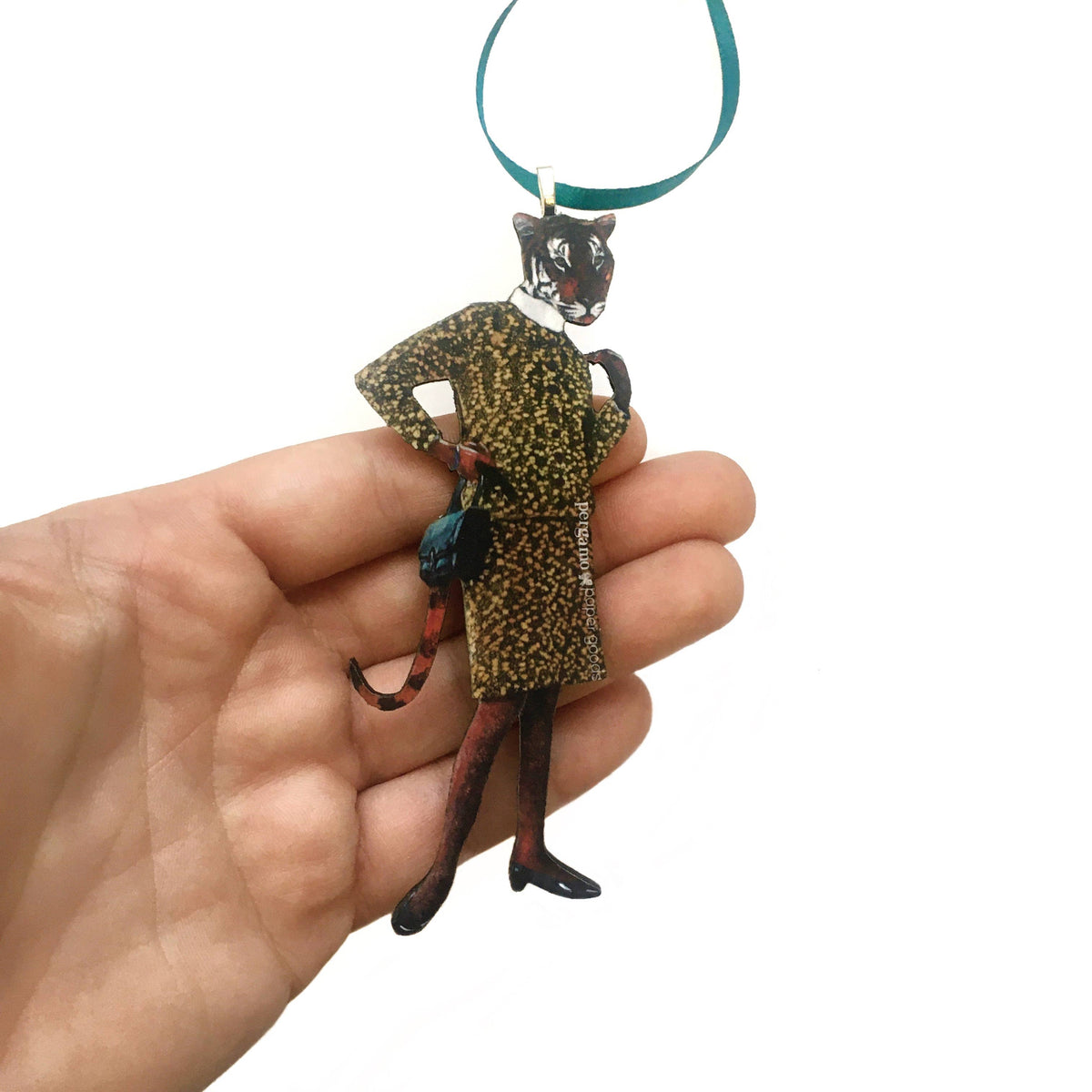 Tiger Lady Animal Christmas Ornament