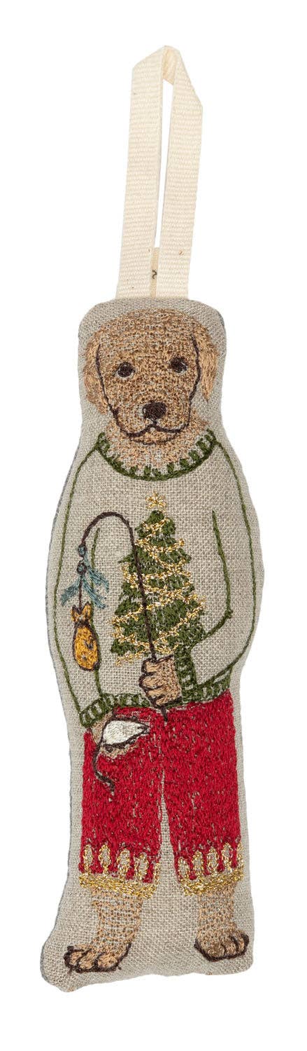 Dog with Gifts Ornament