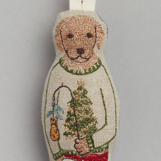 Dog with Gifts Ornament