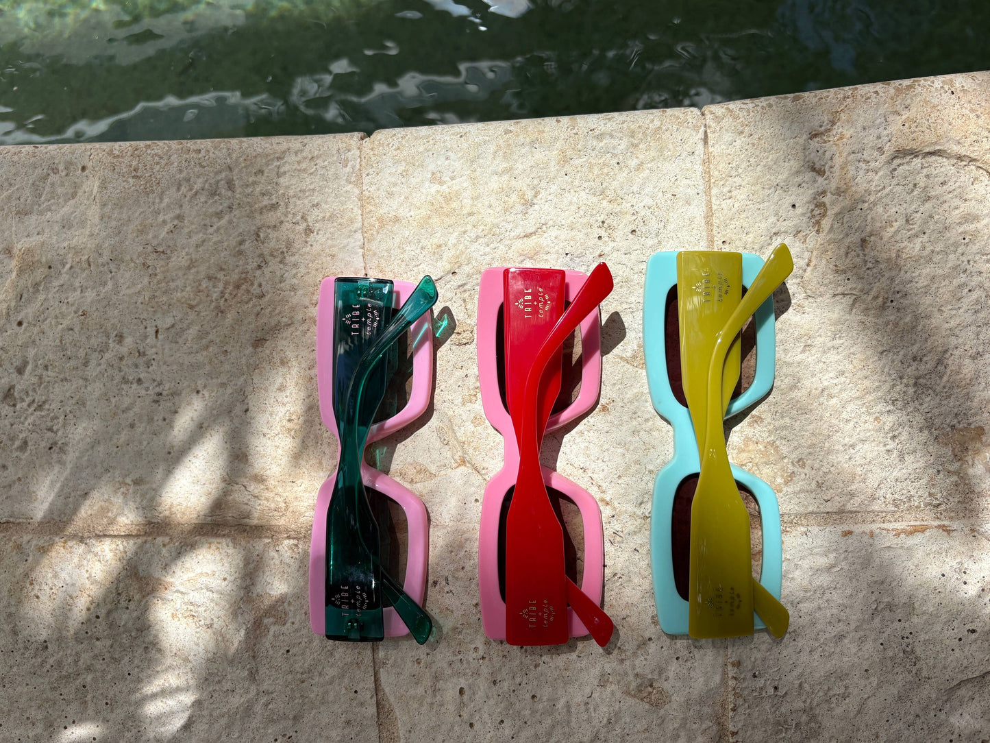 Deco Sunglasses Chartreuse + Sky Blue