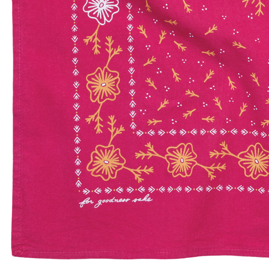 Heritage cotton bandana - 'For Goodness Sake' - Made in USA