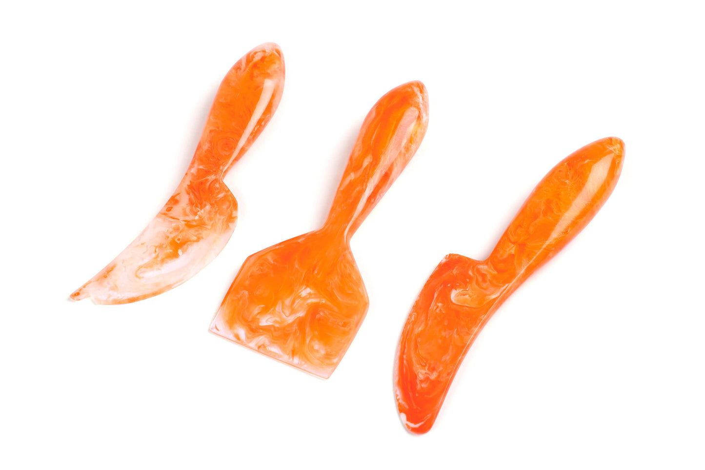 Resin Cheese Knife, Orange (Set of 3) - 6 Inches