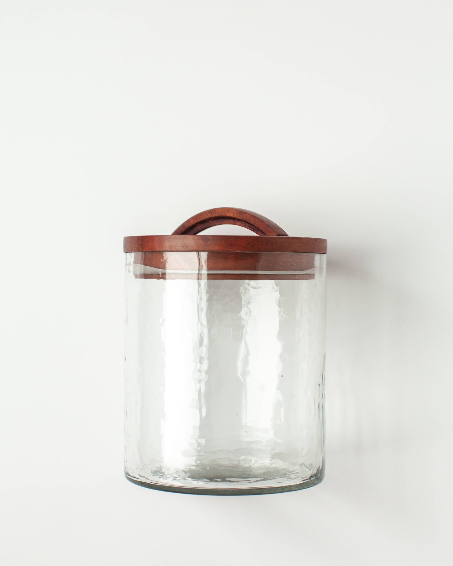 Handblown Hammered Glass Canisters