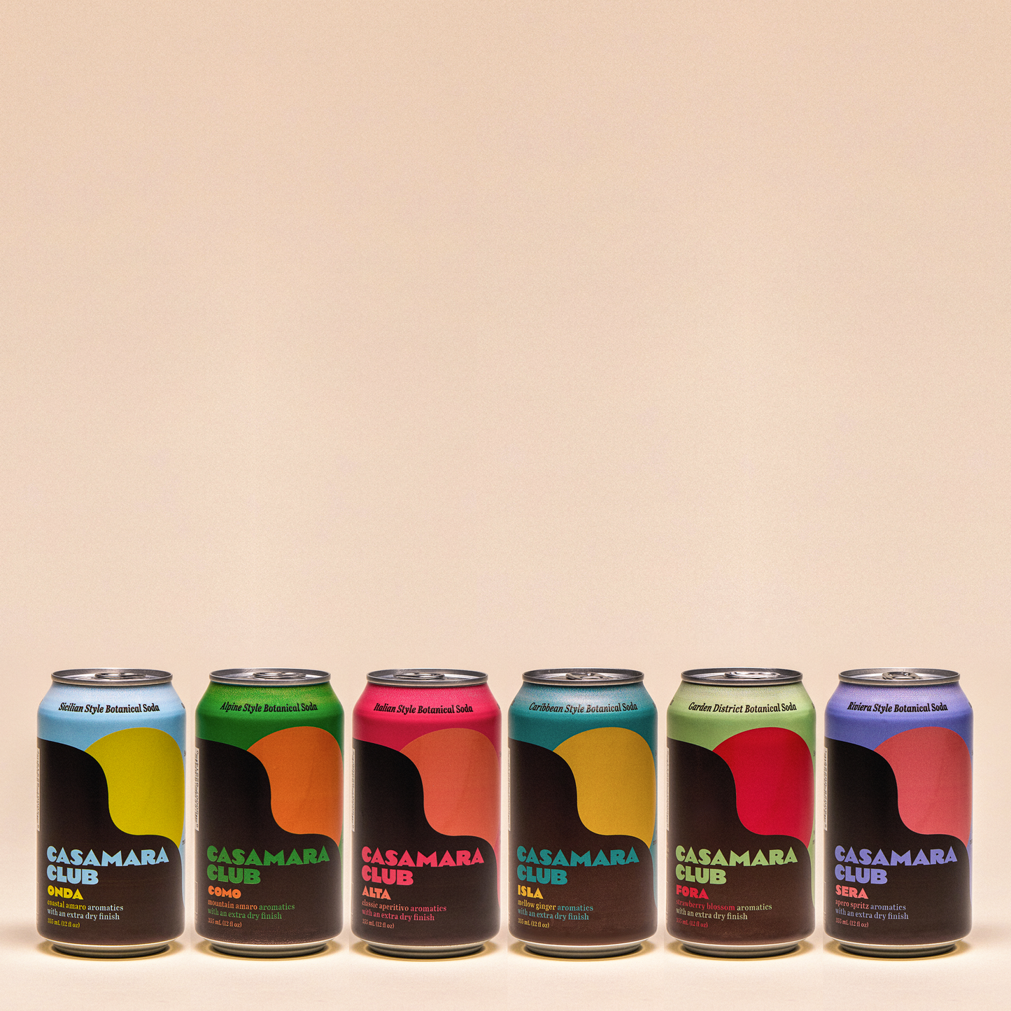 Onda cans, coastal amaro — Sicilian style botanical soda