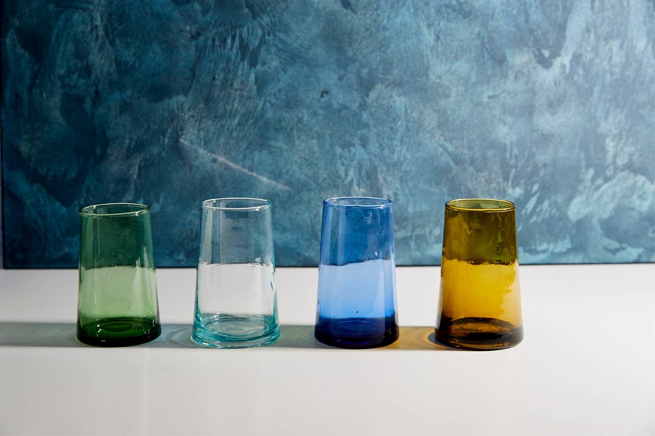 Moroccan Cone Glassware Large - Green