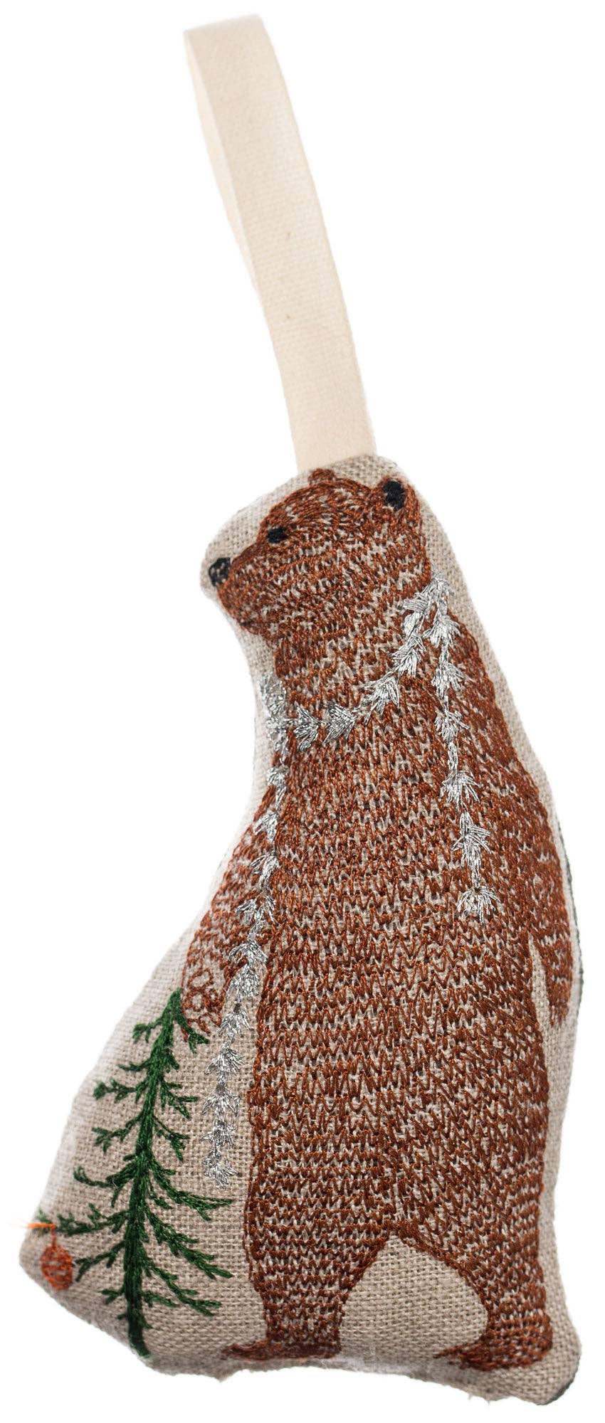Bear with Tinsel Ornament