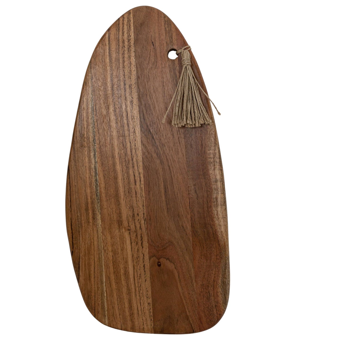Prairie Large Cutting Board Acacia Wood & Jute Fall Decor