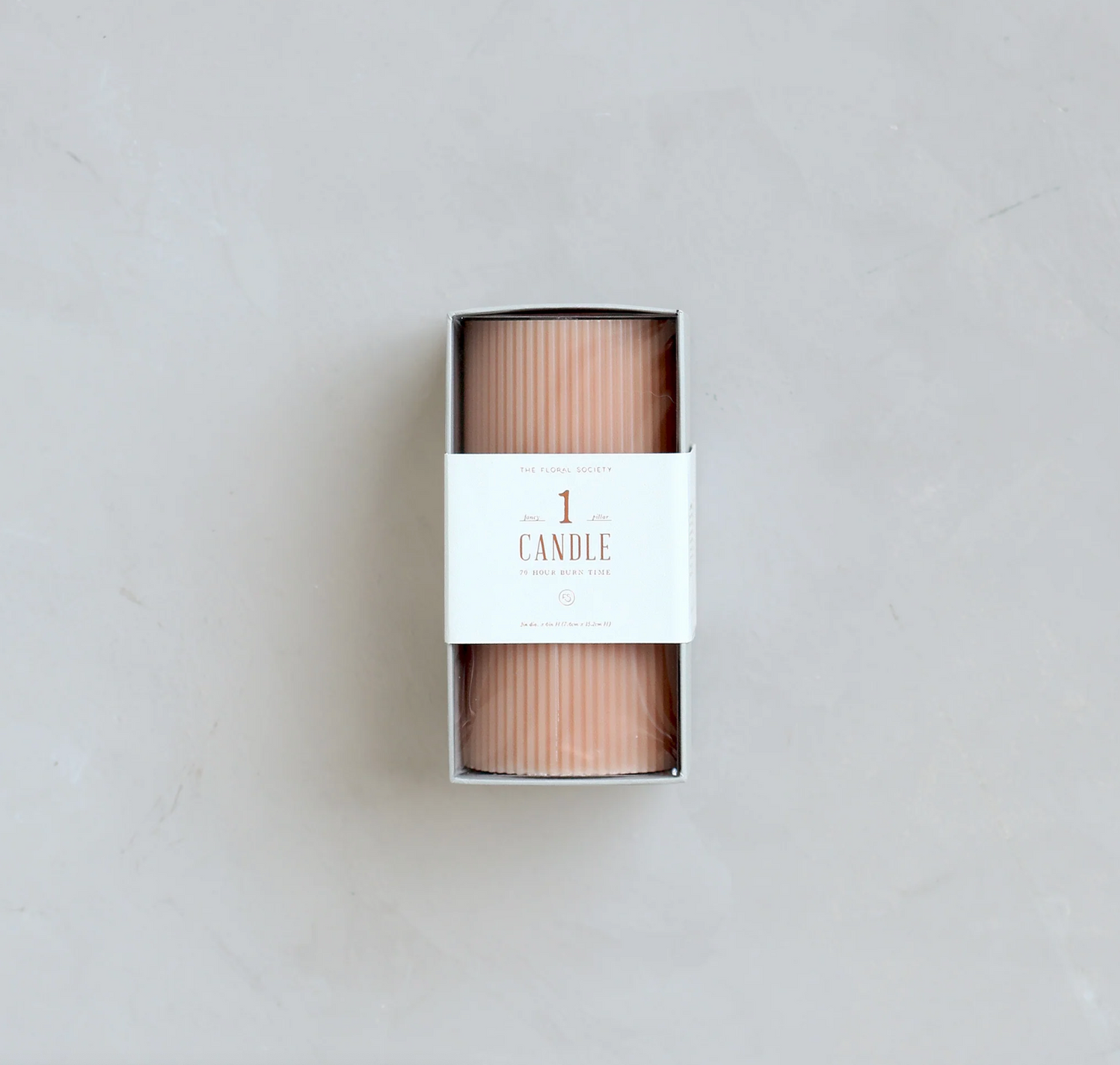 Fancy Ribbed Pillar Candle