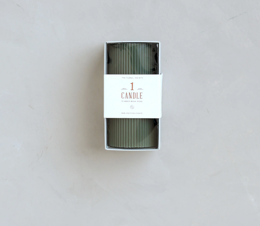Fancy Ribbed Pillar Candle