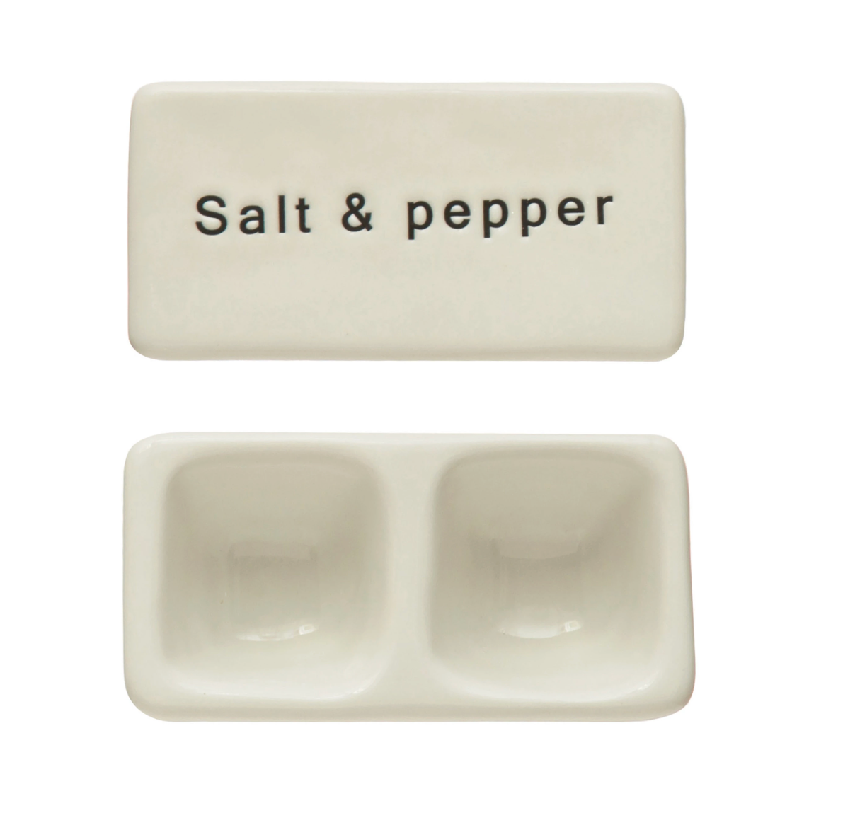 Stoneware Pinch Pot with Lid "Salt and Pepper"