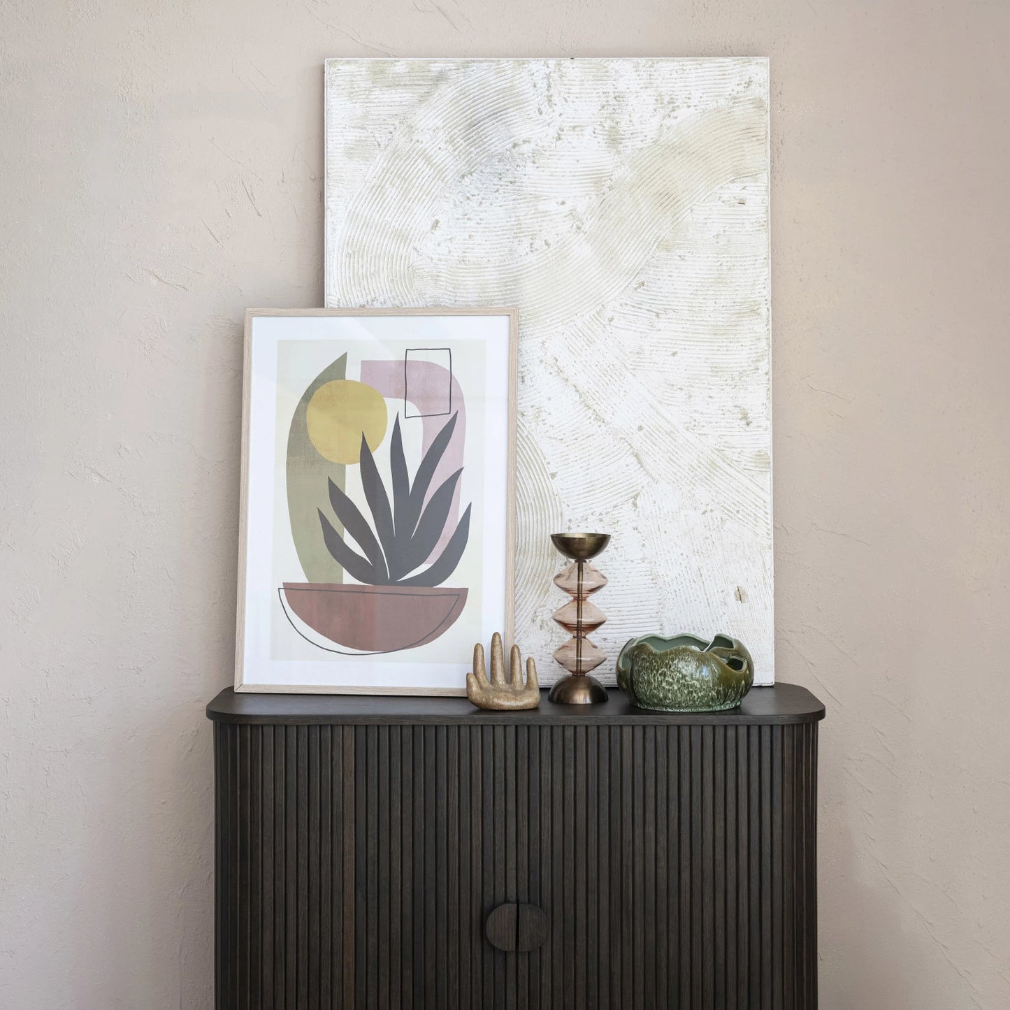 Recycled Glass & Metal Pillar Holder (Holds 3" Pillar)