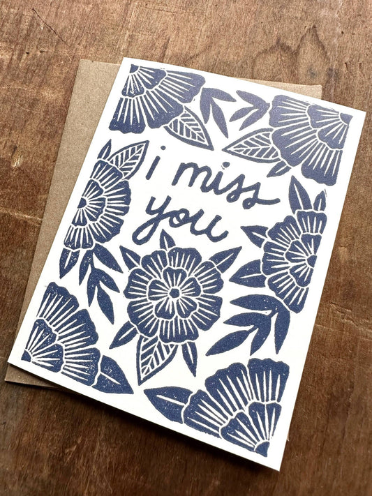 "I Miss You," Greeting Card
