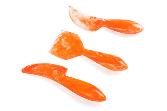 Resin Cheese Knife, Orange (Set of 3) - 6 Inches