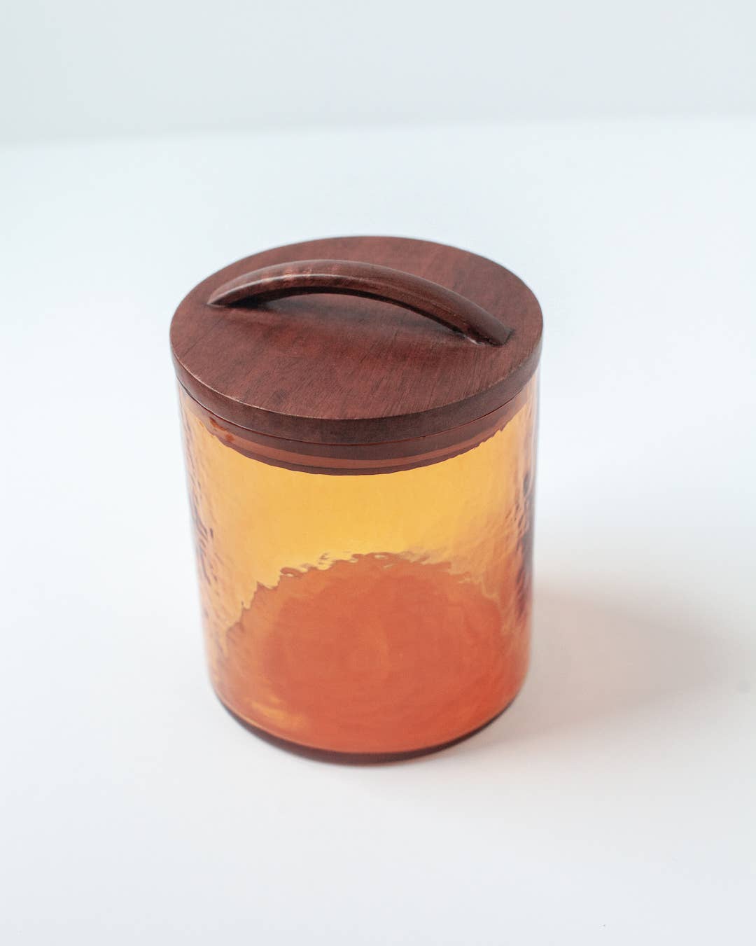 Handblown Hammered Glass Canisters