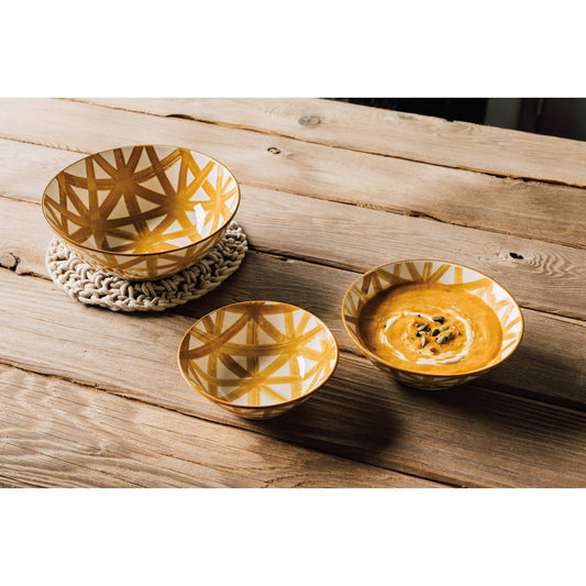 Imperial Crosshatch Bowl Large 8 Inch