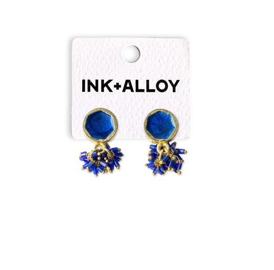 Kimberly Enamel Earring Royal Blue