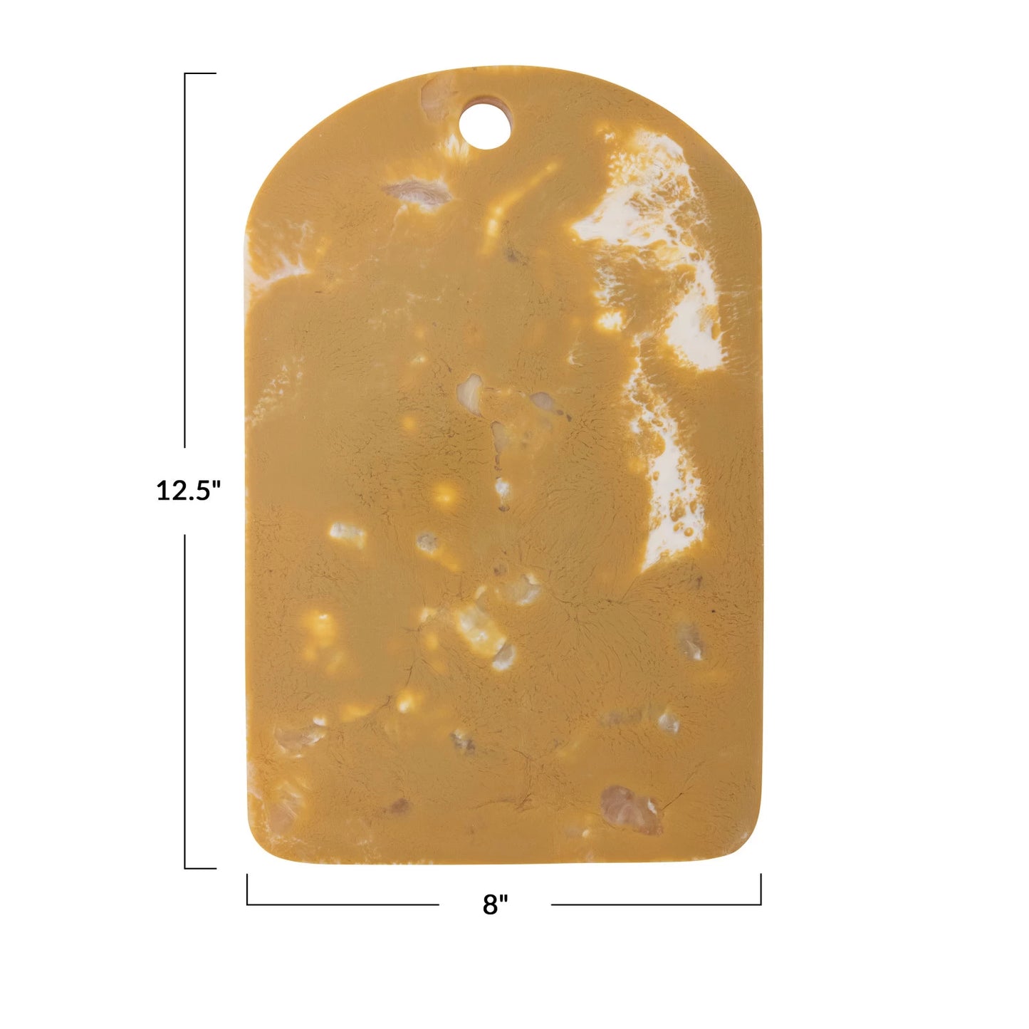 Marbled Resin Cheese/Serving Board w/ Handle, Caramel Color