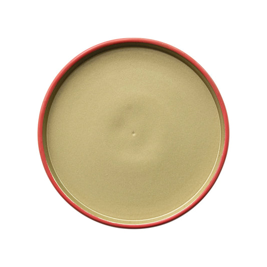 Enameled Aluminum Candle Holder, Coral Color (Holds 4" Pillar)