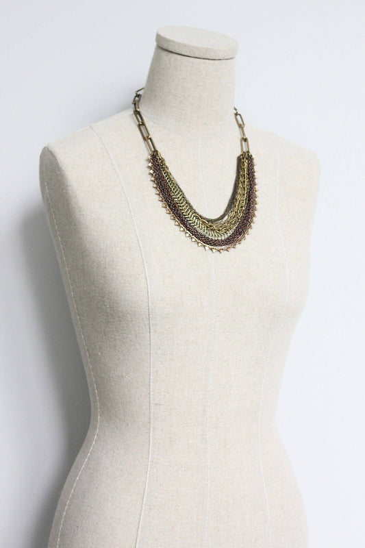HYL321 Multi strand chain necklace