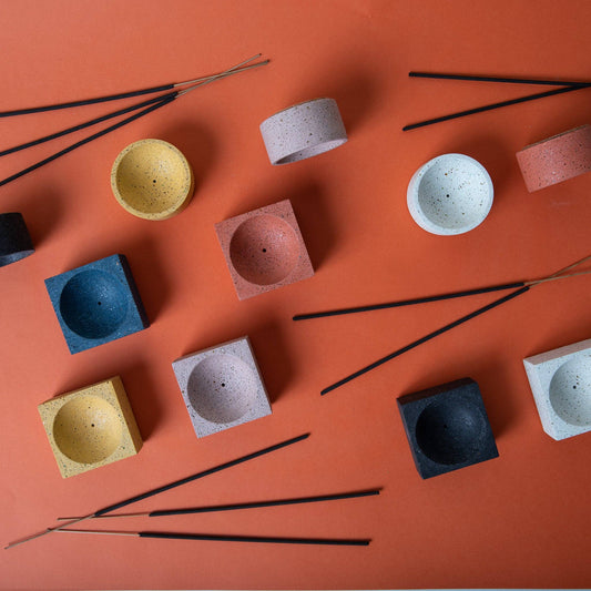 Square Incense Holder | Lilac Terrazzo