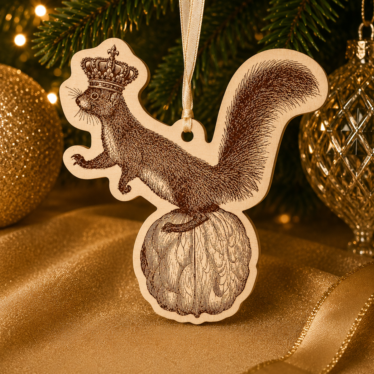 Royal Squirrel Ornament