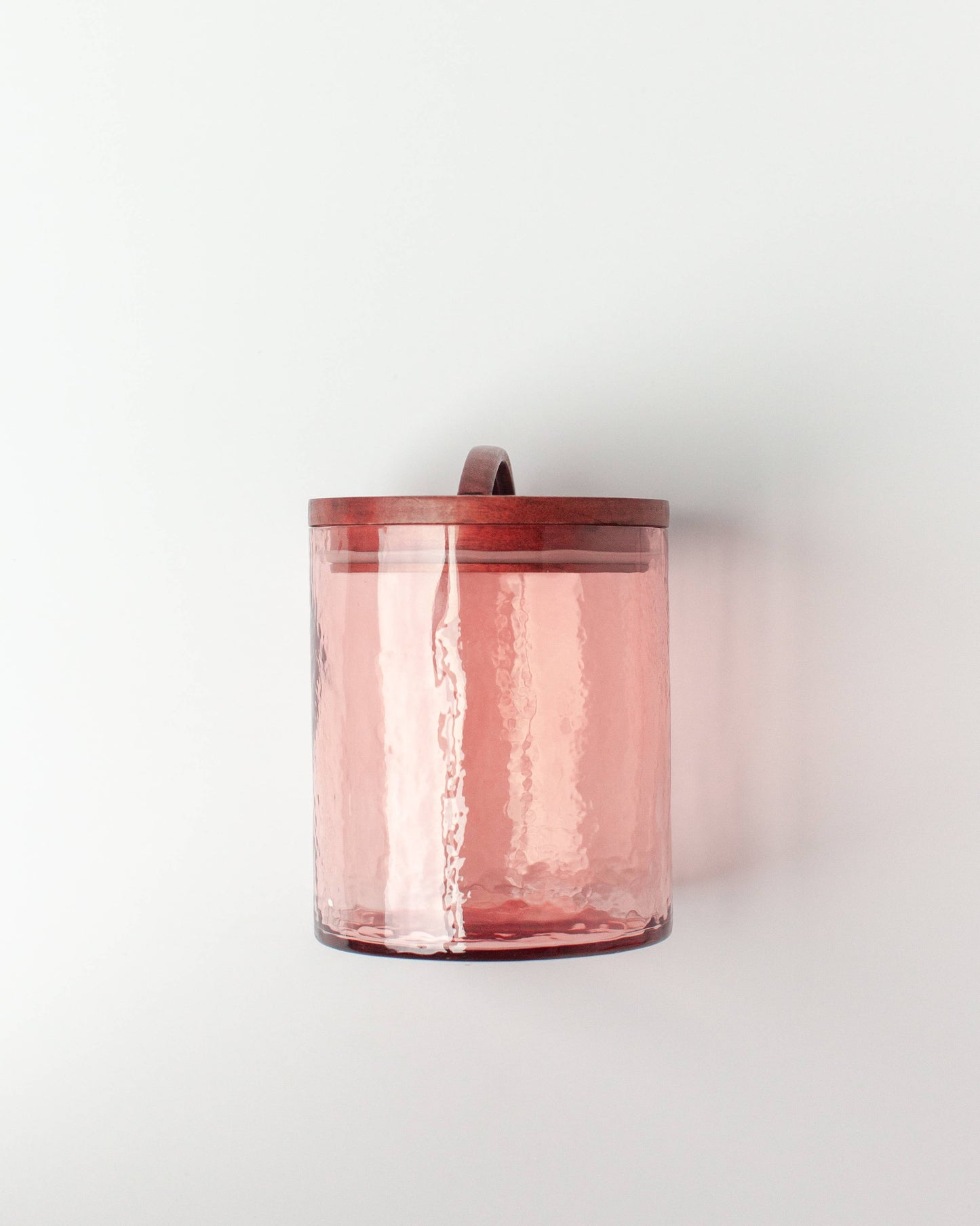 Handblown Hammered Glass Canisters