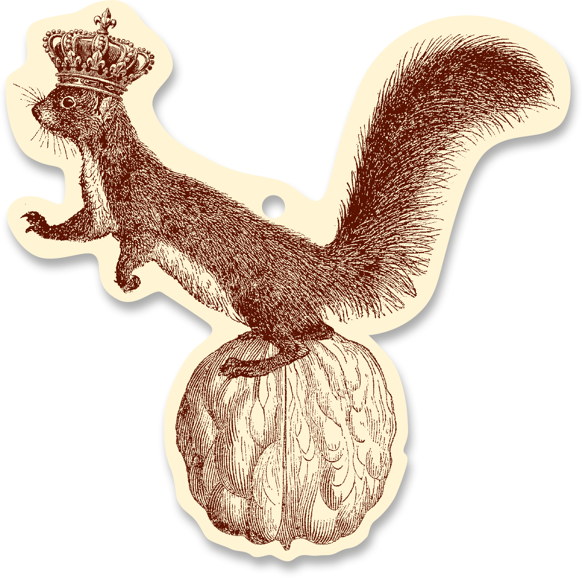 Royal Squirrel Ornament