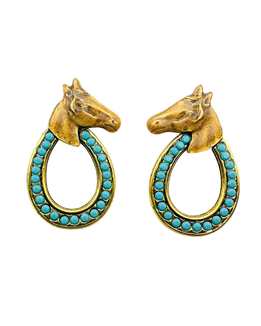 The Pink Reef Lexington Horse Earring