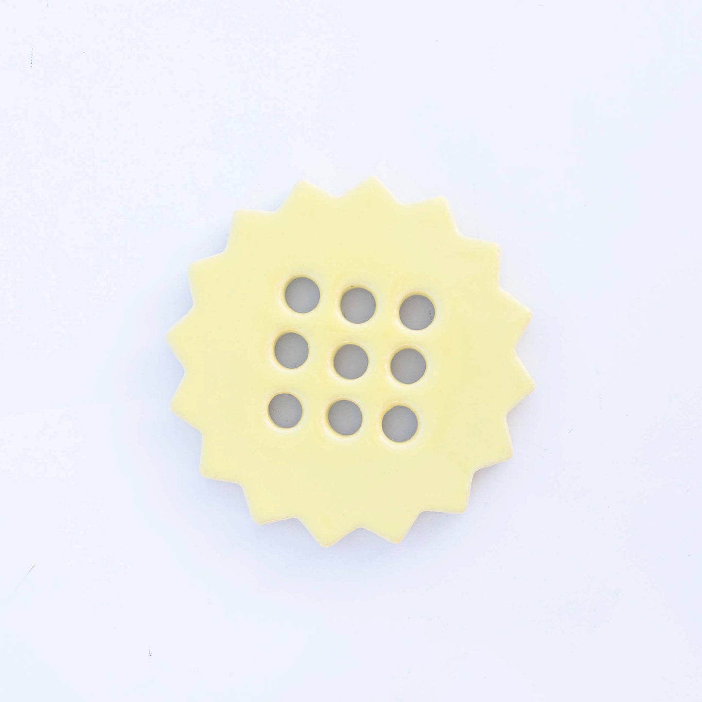 Sunshine Flower Frog | Butter Yellow | Ceramic Lid