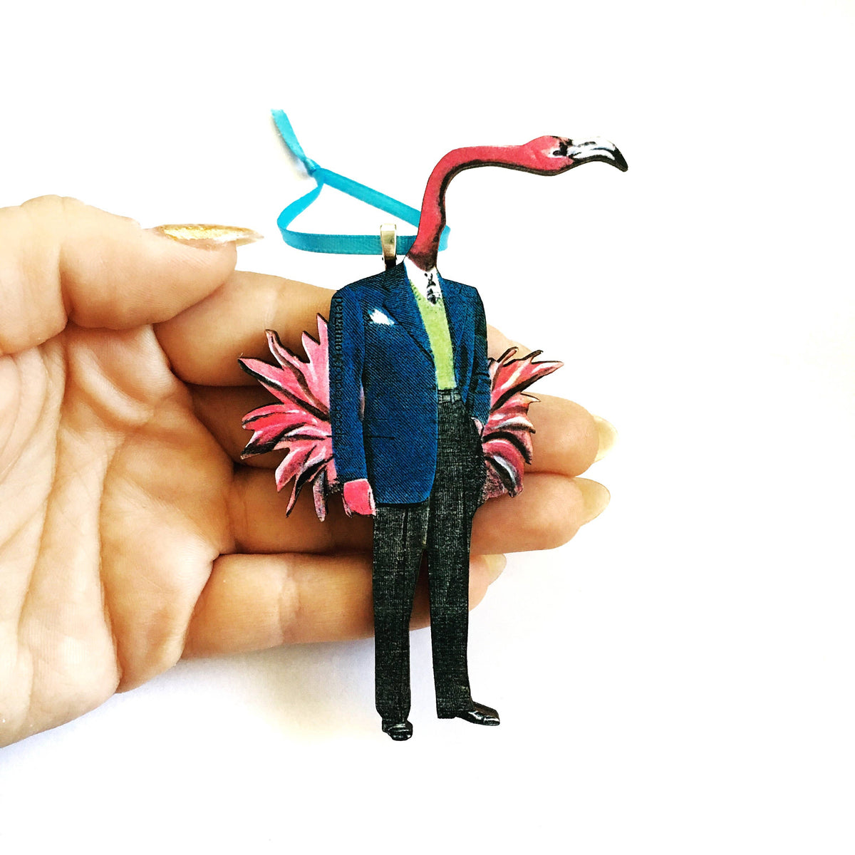 Flamingo Man Christmas Ornament