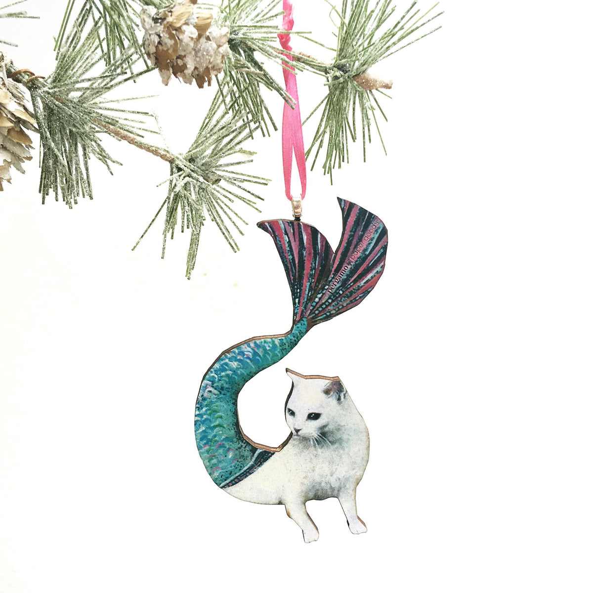 Cat Mermaid Christmas Ornament