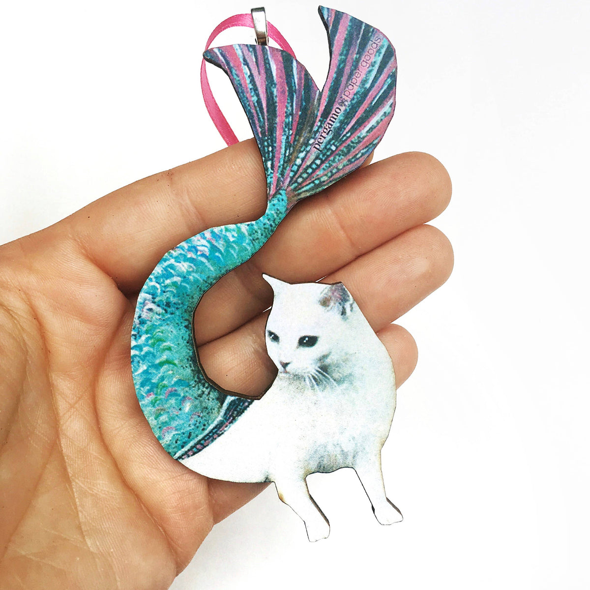 Cat Mermaid Christmas Ornament