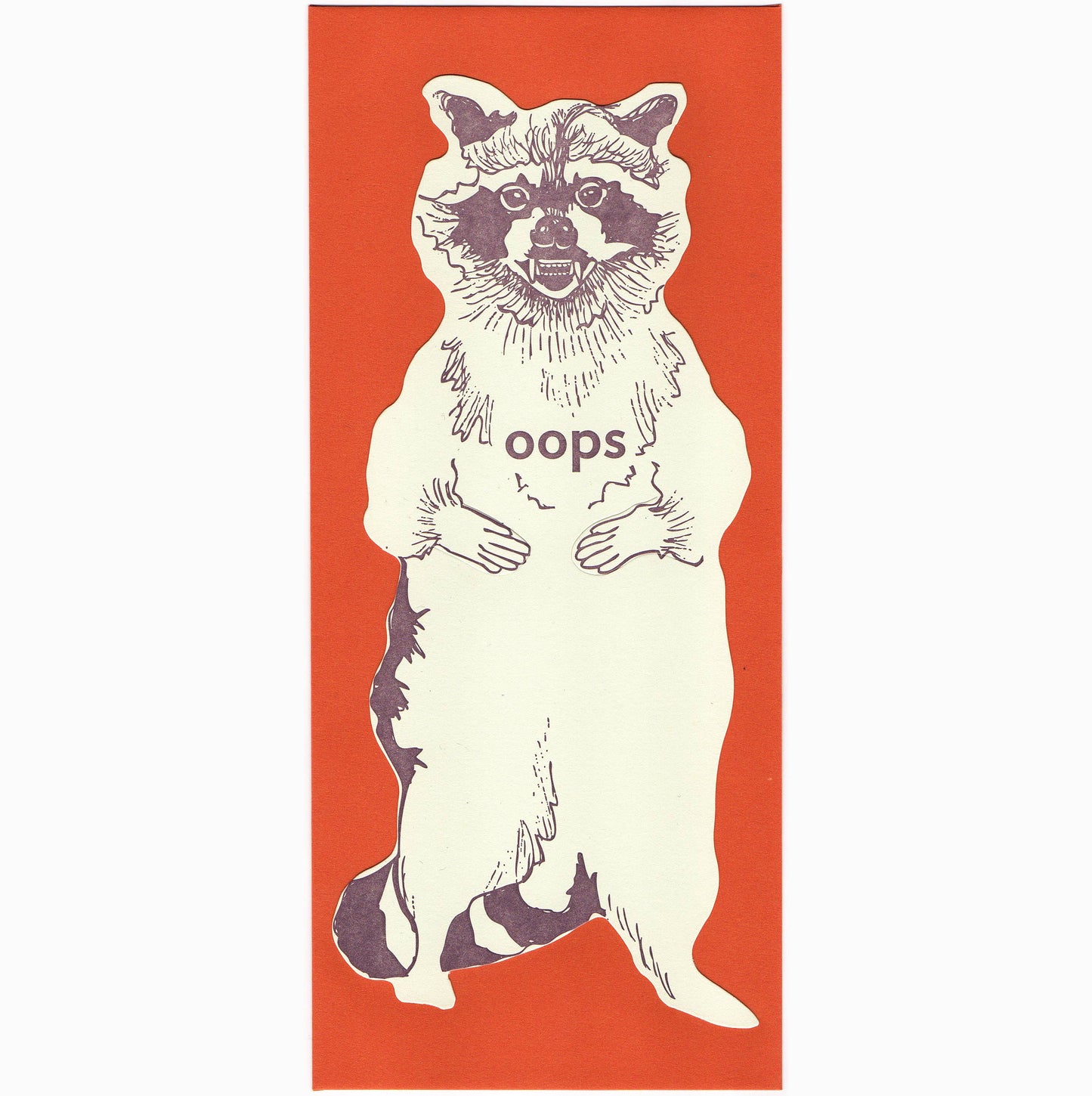 Oops raccoon gift card