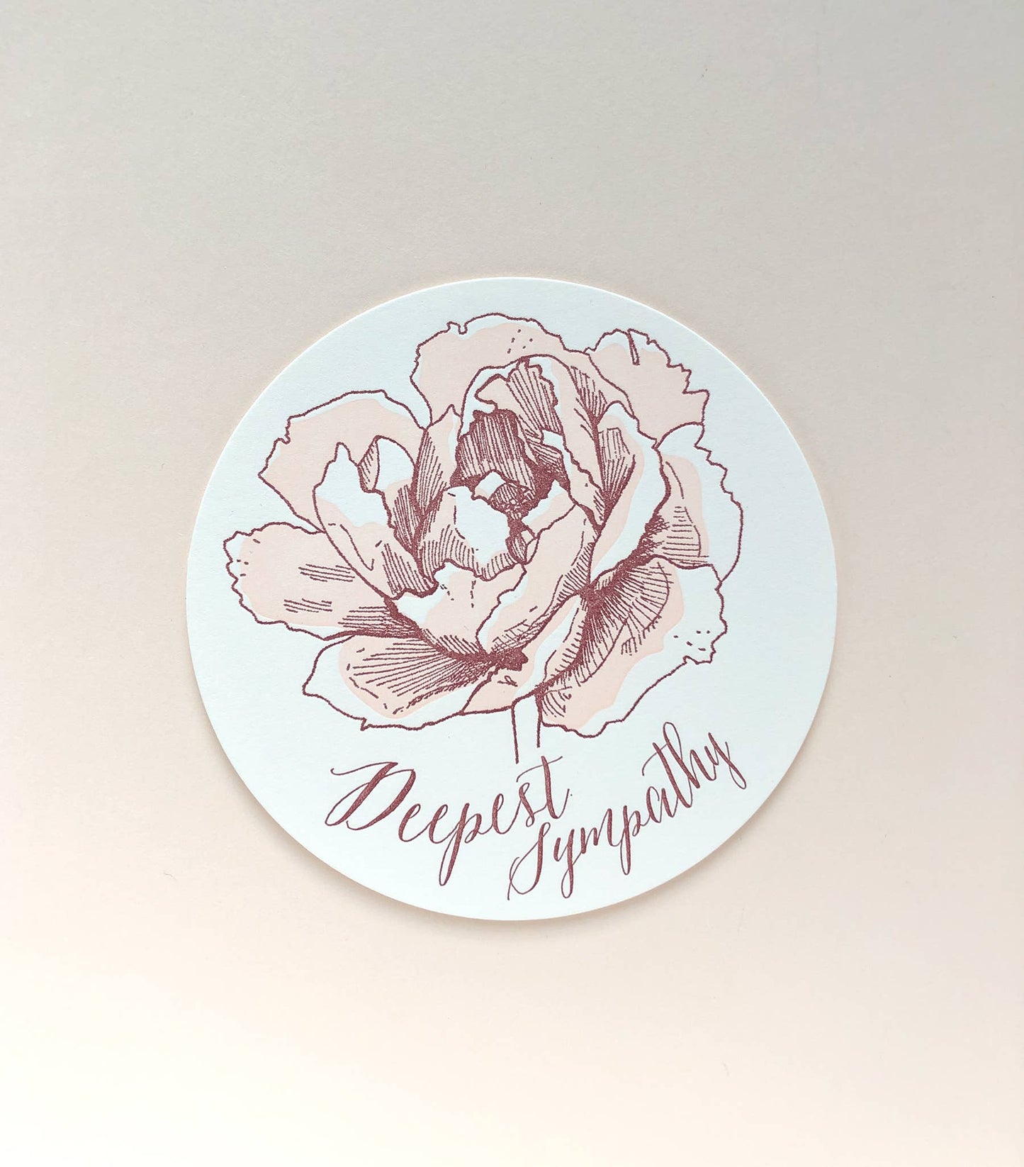 Deepest sympathy circle card