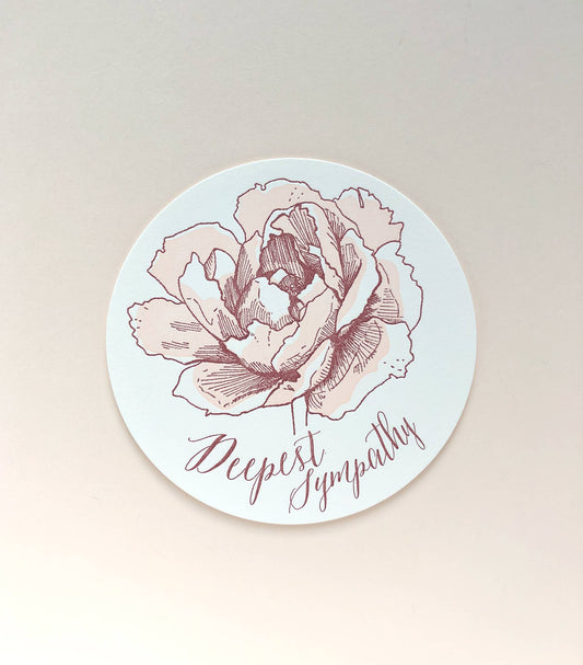 Deepest sympathy circle card