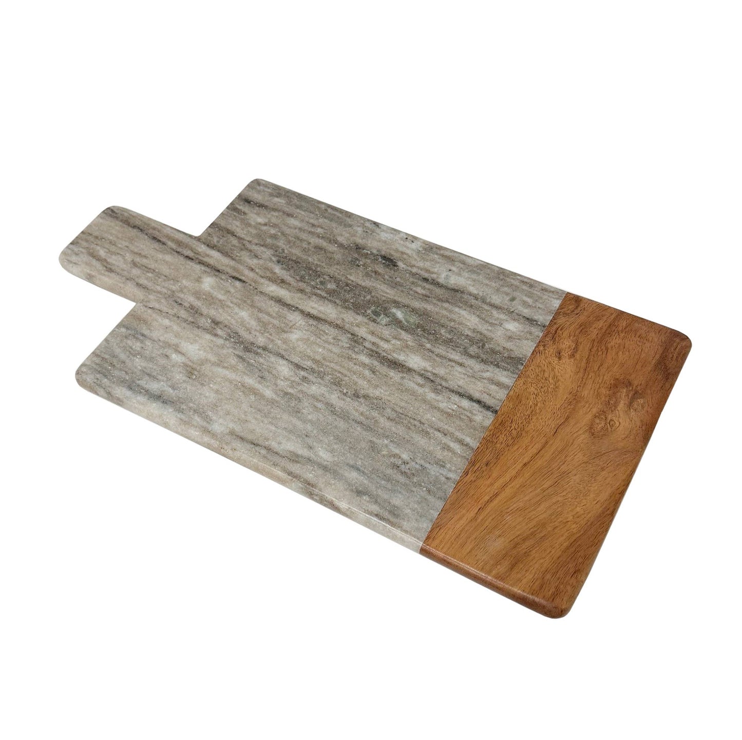 Rectangular Marble & Acacia Wood Charcuterie Board