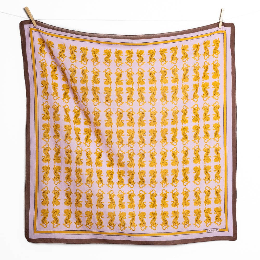 Olivia Square Scarf Tiger Print