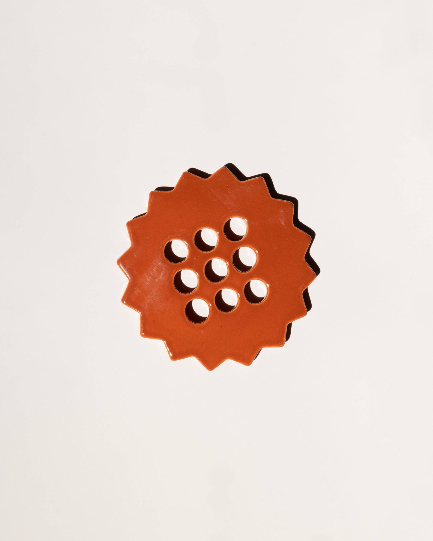 Sunshine Flower Frog | Terracotta | Ceramic Lid