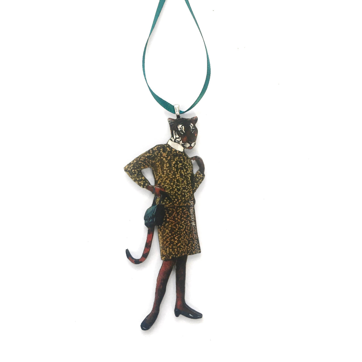 Tiger Lady Animal Christmas Ornament