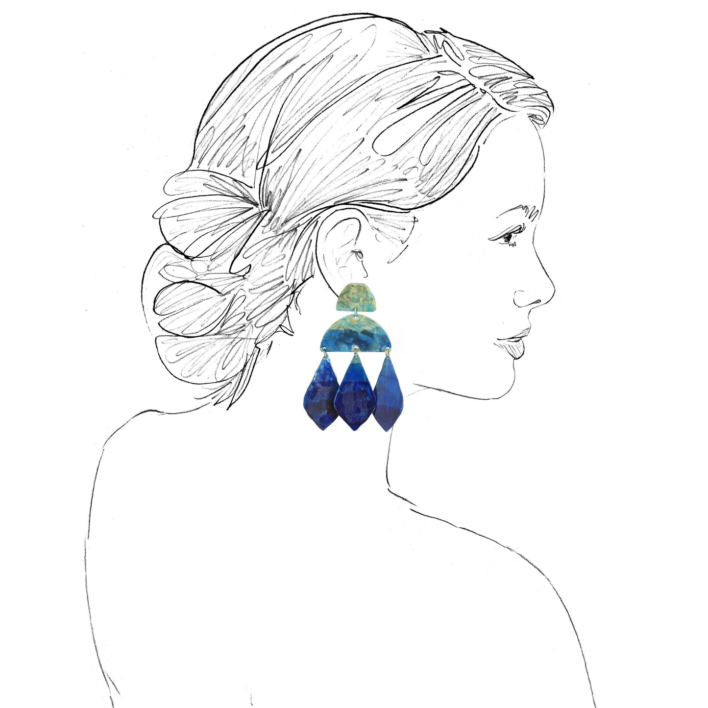 Ocean Ombre Kalaiya Earrings