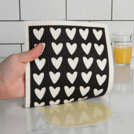 Hearts Swedish  Sponge Cloth