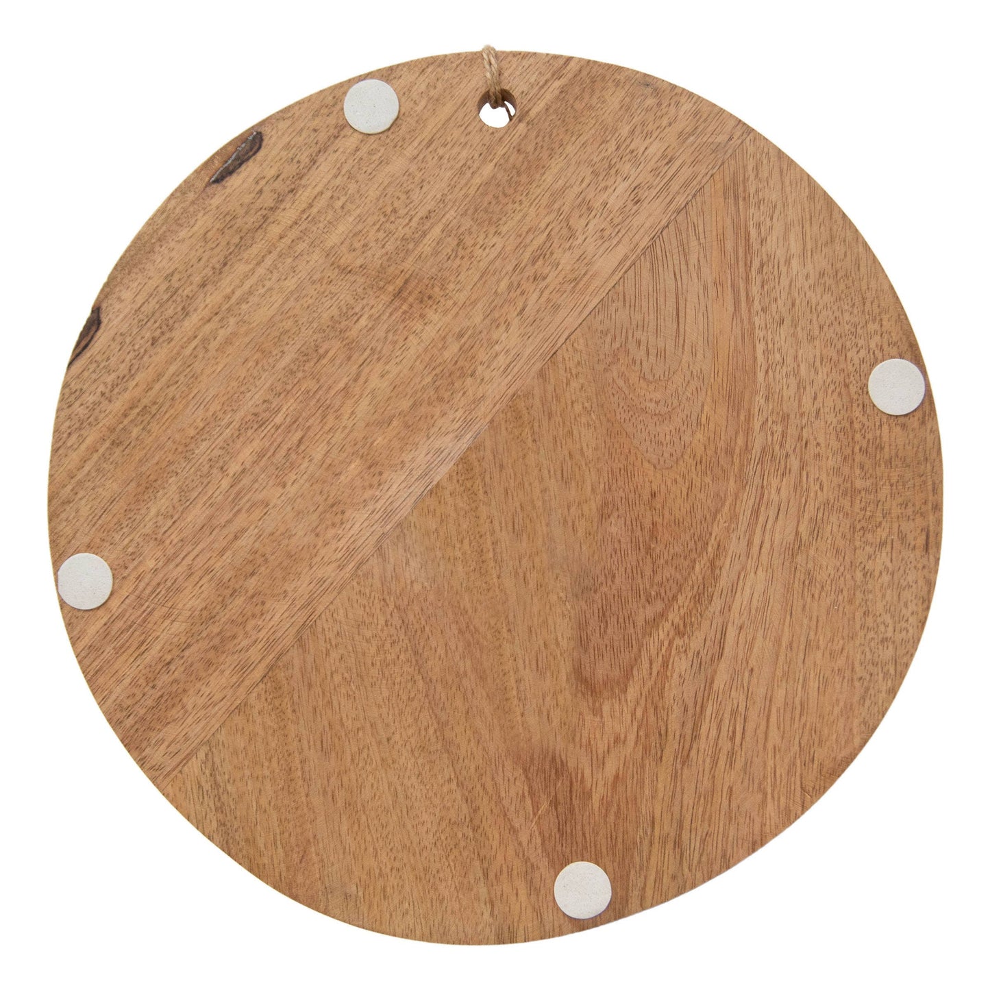 Clement Round White Resin & Wood Cutting Board Large